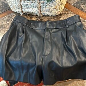 Zara -leather shorts-size L